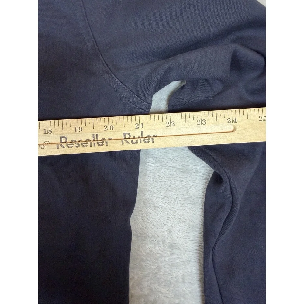 Burberry Brit Mens M Blue 1/4 Zip Pullover Sweater Nova Check Cotton Authentic